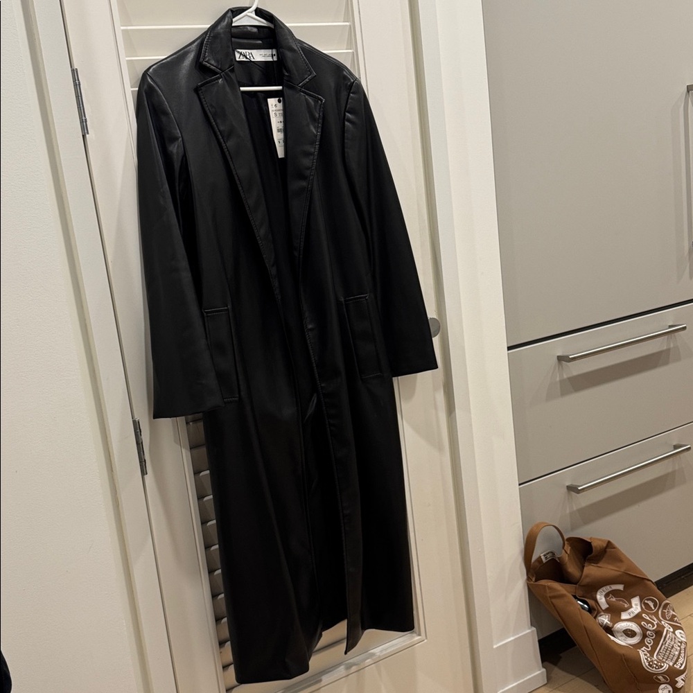 Zara Black Faux Leather Jacket (NEW WITH TAGS)